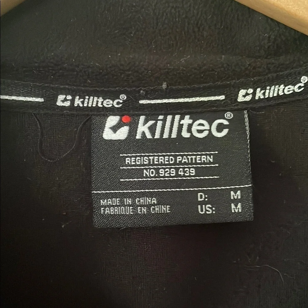 Killtec 1/4 Zip Black Fleece Men's M Ski Winter Warm Cozy Soft